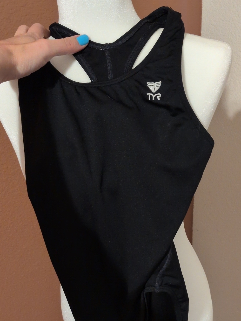 TYR Black Racerback Performance Tank Swim Top